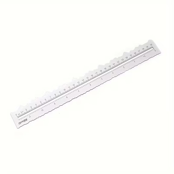 1pc Metal Scrapbooking Ruler - Distressed Tear Edge Crafting Tool for DIY Projects