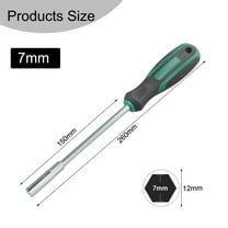1pc Metal Screwdriver Socket Wrench Hex Screwdriver Hexagonal Nut Key Extend Driver 5-14mm Deep Socket Screwdriver Tool 7mm