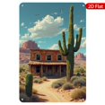thumbnail image 1 of 1pc Metal Wall Art Sign, 8x12 Inches, Vintage Rustic Design Featuring Desert Landscape, Perfect for Home, Office, Garage, Cafe, or Bar Decor, UV Resistant & Rustproof, Ideal for Indoors & Outdoors, 1 of 7