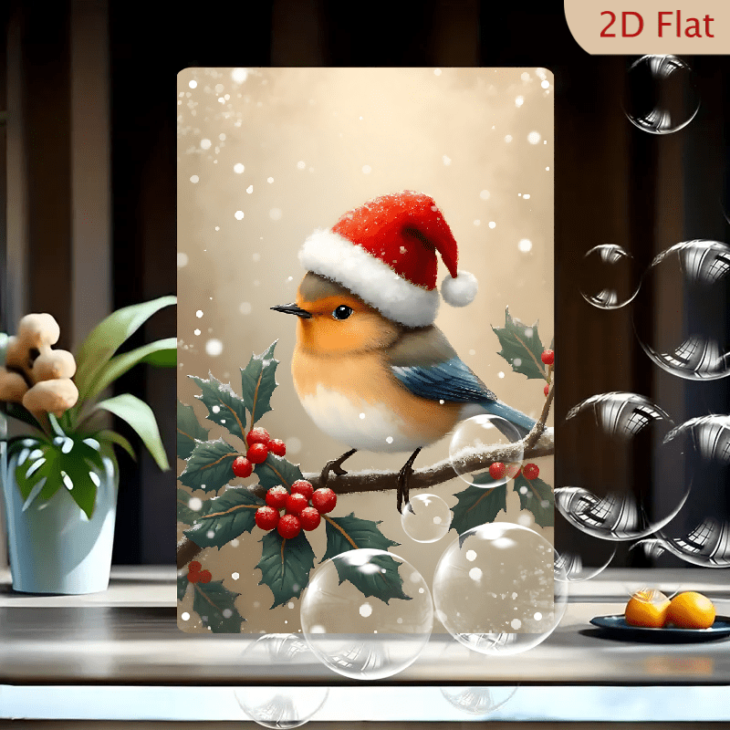 1pc Metal Wall Sign, 8x12 Inches, Christmas Robin Bird Decorative Sign ...