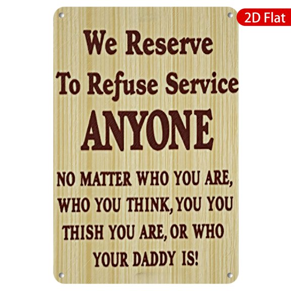 1pc Metal Wall Sign, 8x12 Inches, Durable & Weatherproof, Perfect for Home, Office, Restaurant, Bar Decor, Fun Statement Piece, Unique Gift Idea, Great for Indoor and Outdoor Use