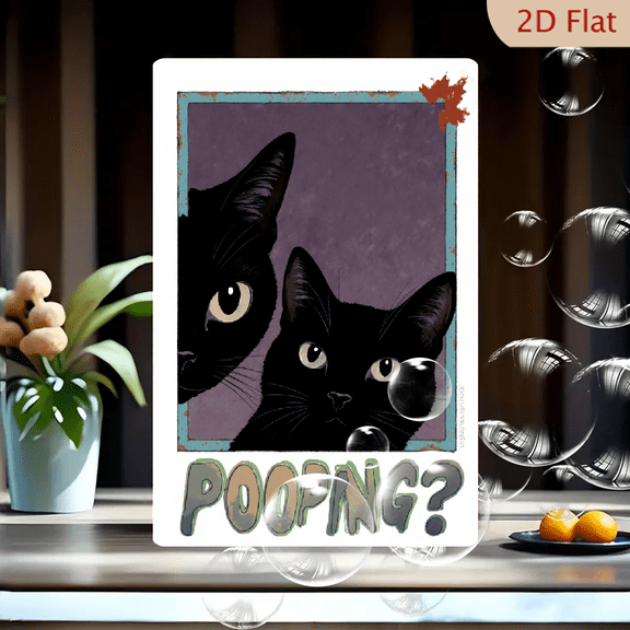 1pc Metal Wall Sign, 8x12 Inches, Funny Cat Pooping Question Decorative Sign, Perfect for Home, Kitchen, Office, Cafe, and Pet Lovers, Unique Gift Idea
