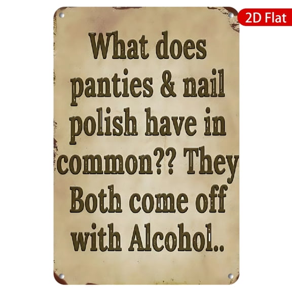 1pc Metal Wall Sign, 8x12 Inches, Humorous Quote on Alcohol, Rustproof & UV Protected, Perfect for Home Bar, Man Cave, Garage, Kitchen Decor, Funny Gift Idea, Durable Metal Artwork