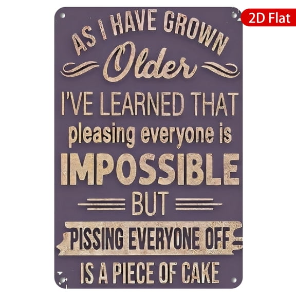 1pc Metal Wall Sign, 8x12 Inches, Rustic Design with Humorous Quote, Ideal for Home, Bar, Cafe, Garage, Office Decor, Lightweight and Durable, Perfect Gift for Friends and Family