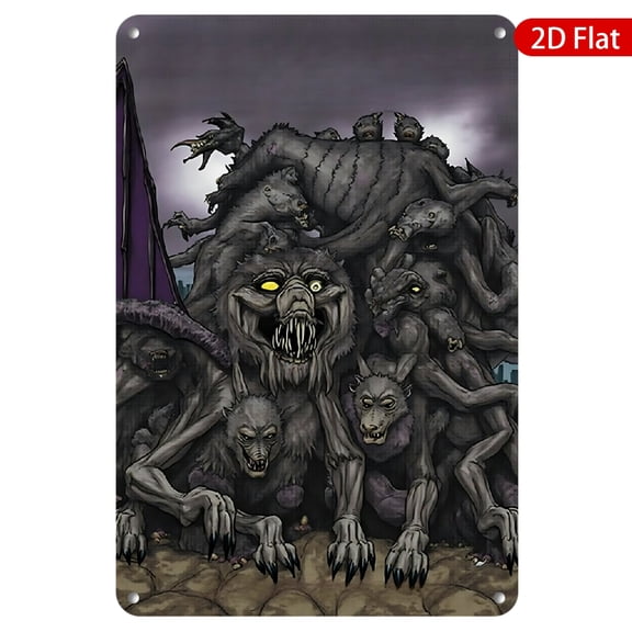 1pc Metal Wall Sign, 8x12 Inches, Vibrant and Detailed Monster Design, Perfect for Halloween or Horror Theme Decor, Rustproof & UV Protected, Ideal for Indoor or Outdoor Use, Great for Home, Garage