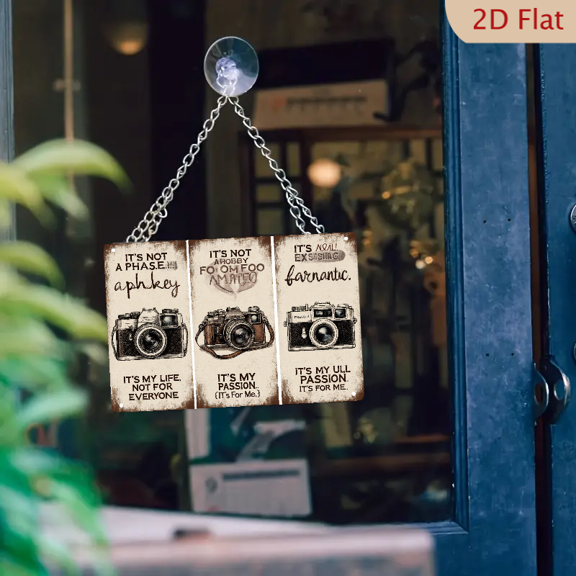 1pc Metal Wall Sign, 8x12 Inches, Vintage Camera Photography Decorative Sign, Perfect for Home, Studio, Office, Cafe, Bar, Photography Enthusiasts, Inspirational Quotes, Unique Decor