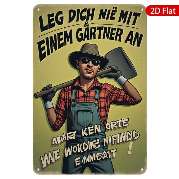 1pc Metal Wall Sign, 8x12 Inches, Vintage Gardening Theme, Rustproof & UV Protected, Perfect for Outdoor Spaces, Home, Garden Decor, Man Cave, Cafe, Bar, Unique Gift Idea