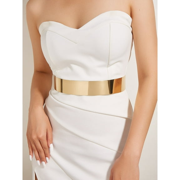 1pc Metallic Ball Decor Mirror Waist Belt cinto feminimo leather body belt for women ceinture designer clothes women luxury