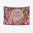 thumbnail image 1 of 1pc Metallic Pink & Gold Happy Birthday Backdrop - Polyester Party Flag, IndoorOutdoor Decoration, Glitter Cake Table Banner, Photo Booth, Party Supplies, Home Decor, 1 of 7