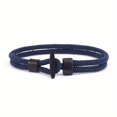 thumbnail image 1 of 1pc Milan Line Bracelet, Ocean Collection Boat Anchor Style Whale Tail Bracelet, Creative Braided Rope Bracelet For Men And Women,Style 9, 1 of 17
