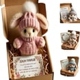 thumbnail image 1 of 1pc Mini Bunny Hug Cute Easter Gift Plush 2026 Bunny in a Box Hugs Positive Bunny Stuffed Animal Rabbit Soft Floppy Easter Ideas, Easter Decorations for Home, Easter Basket Stuffers (D), 1 of 3