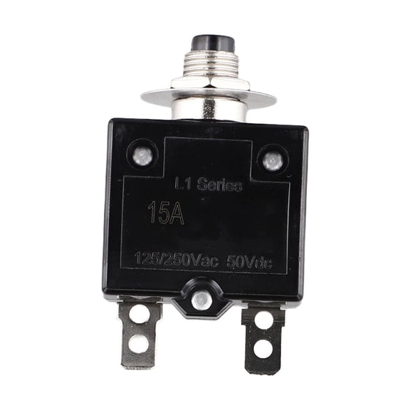 1pc Mini Current Overload Protector Switch Circuit Breaker 5A 8A 10A 15A 18A 20A 25A 30A Power Supply Manual Reset Button