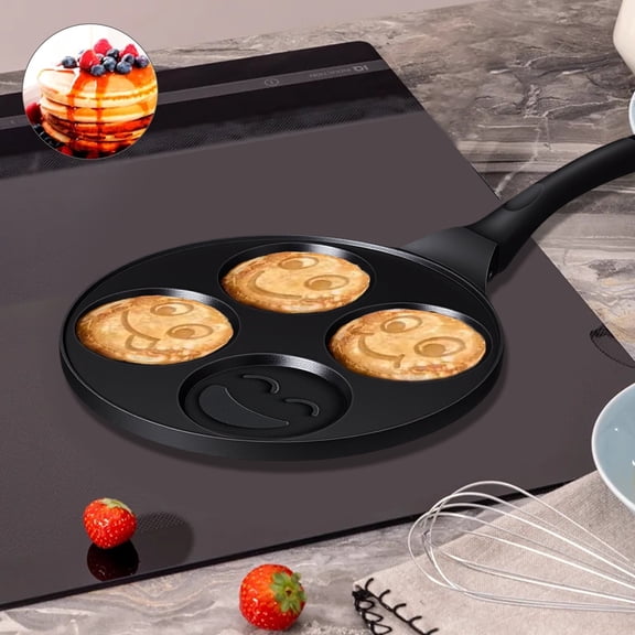 1pc Mini Pancake Griddle, Mini Pancake Pan, Pancake Maker With 4 Holes Mold Design, Cookware, Kitchenware, Restaurant Supplies