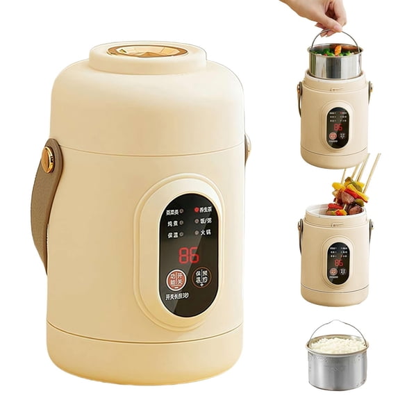 1pc Mini Slow Cooker Cooking Utensils Kitchen Gadgets For Serving Food Beige