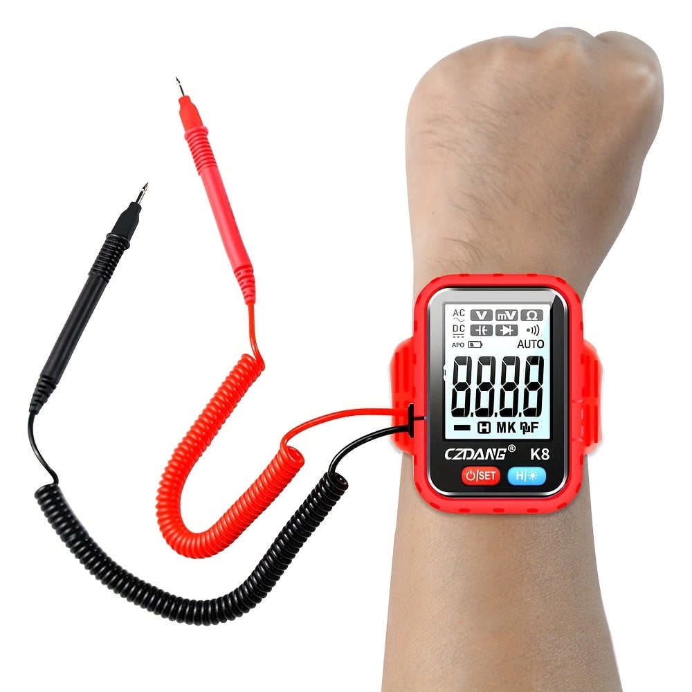 1pc Mini Style Wearable Wristband with a Digital Multimeter Tester That Can Measure DCV, ACV Resistance Continuity, Compact and Portable