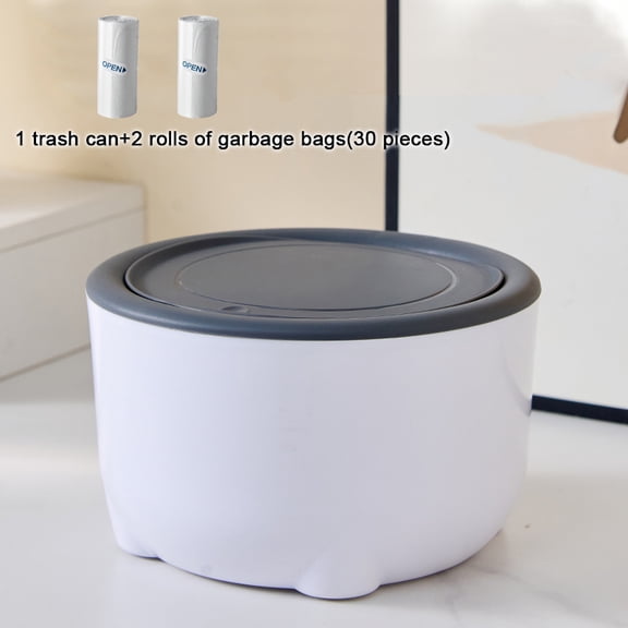 1pc Mini Trash Bin, Small Garbage Can For Desk, Food Waste Bin，Pet cat litter cleaning box，Portable trash can in car