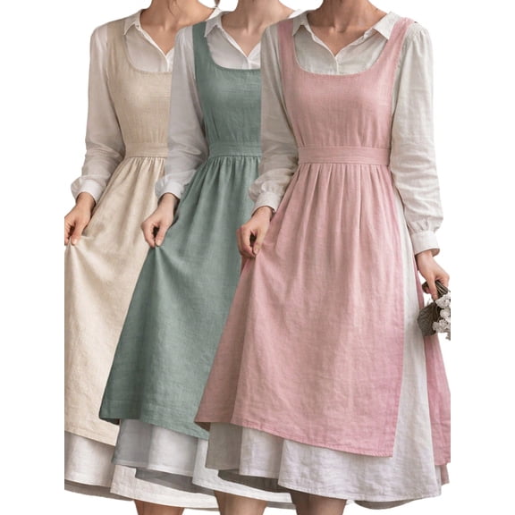 1pc Minimalist French Retro Artistic Style Apron For Florists Baristas Home Kitchens Camping Picnics Cafes Various OccasionsGreen