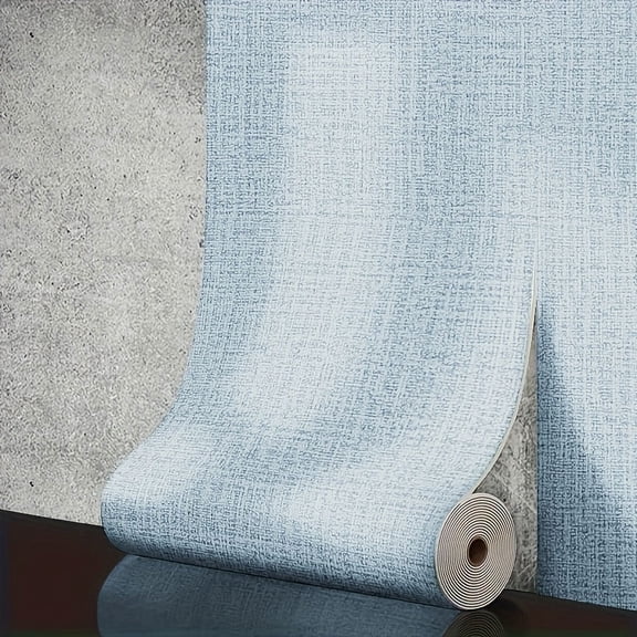 1pc Minimalist Solid Color Self-Adhesive Wallpaper - Waterproof & Moisture-Proof, Easy to Apply 3D Textured Contact Paper for Bedroom, Living Room, TV Background - Large Roll with Smooth Matte Finish