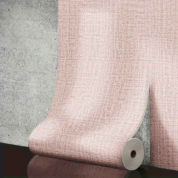 1pc Minimalist Solid Color Self-Adhesive Wallpaper - Waterproof & Moisture-Proof, Easy to Apply 3D Textured Contact Paper for Bedroom, Living Room, TV Background - Large Roll with Smooth Matte Finish