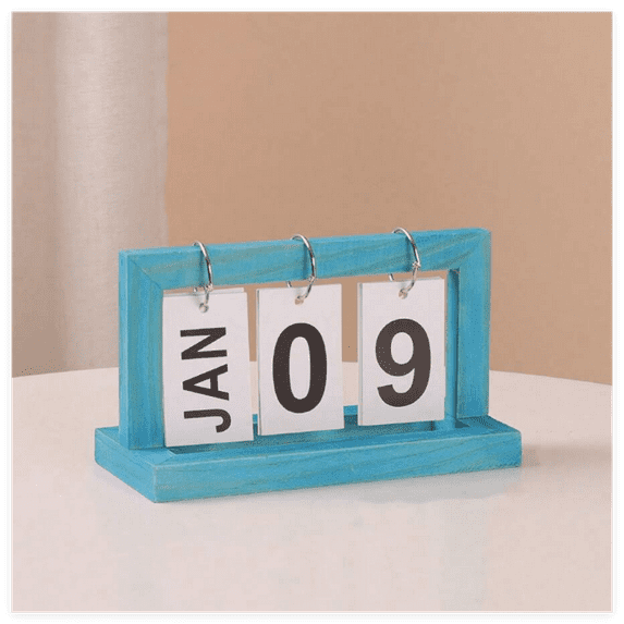 1pc Minimalist Solid Wood Calendar 2025: Desktop/Decorative, Universal for All Years, Fit Bedroom/Study/Office Decor, Ideal Holiday Gift (Wood Color)