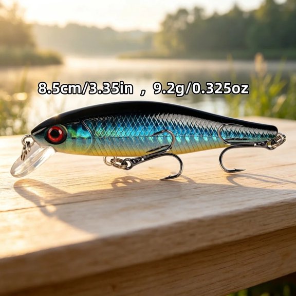 1pc Mino bait fake bait 8.5cm 9.2g swing bait, surface reflection strengthens fish lure, suitable for sea water freshwater fishing perch and other predatory fish