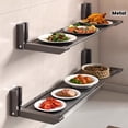 1pc Modern Aluminum Kitchen Rack, Wall-Mounted Folding Seasoning Jar ...