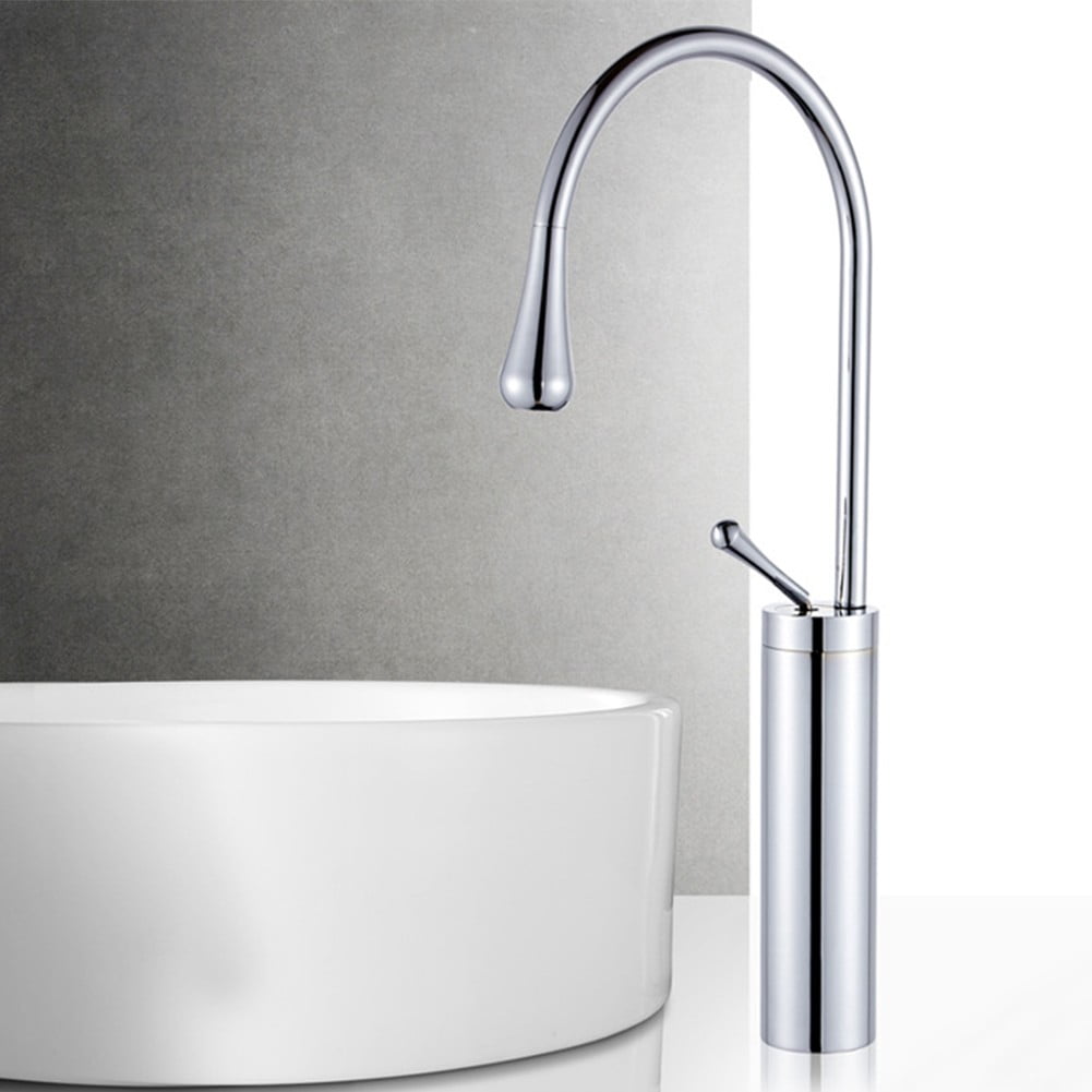 1pc Modern Bathroom Basin Faucet Deck Mounted Sink Tap Hot Cold Water