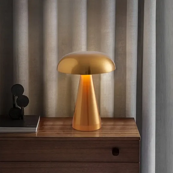 1pc Modern Metal Mushroom Touch-Sensor LED Table Lamp - Dimmable