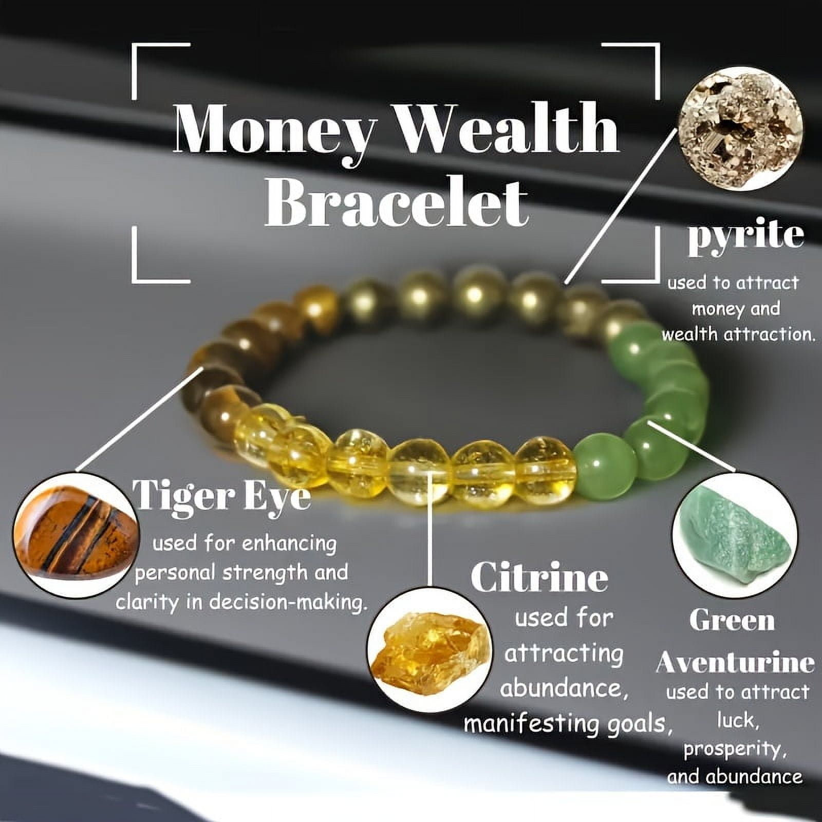 GENERIC 1pc Money Wealth Bracelet For Loved One Colorful Beaded Bracelet Elegant Simple Style Trendy Female Hand Accessory Daily Casual Suitable for giving gifts,1pc