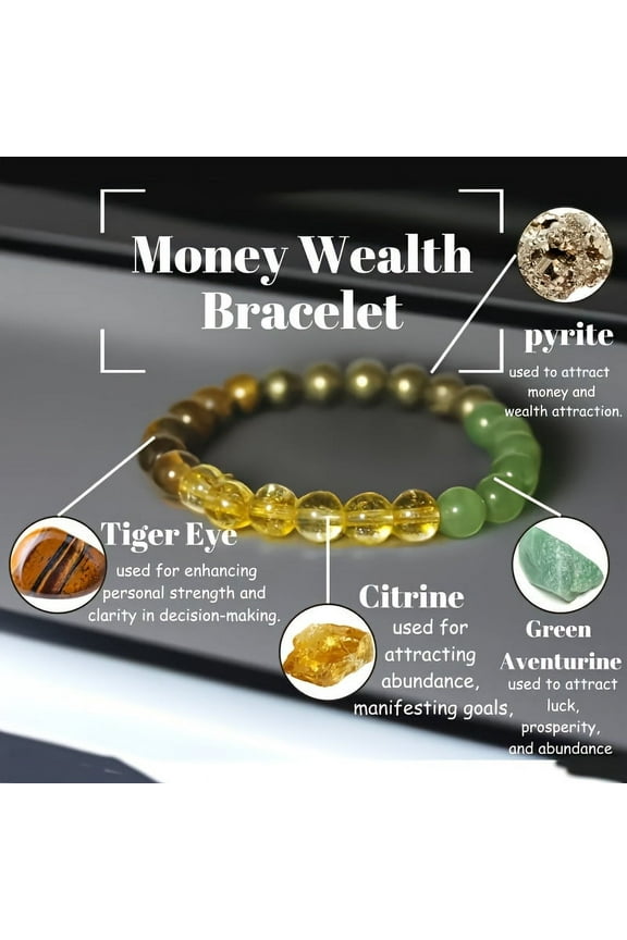 1pc Money Wealth Bracelet For Loved One Colorful Beaded Bracelet Elegant Simple Style Trendy Female Hand Accessory Daily Casual Suitable for giving gifts,1pc