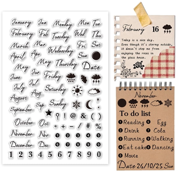 1pc Moon Theme PVC Plastic Clear Stamps for DIY Scrapbooking Photo Album Decorative Cards Making Word 160x110mm