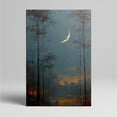 thumbnail image 1 of 1pc Moonlit Forest Landscape Canvas Wall Art - Framed Decor room hanging Wall Picture Decor for Home Gifts, living room, bathroom, bedroom, kitchen wall art decor canvas wall art, 1 of 8