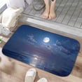 thumbnail image 1 of 1pc Moonlit Sea Absorbent Non-Slip Bathroom Thickened Flannel Rug Decor,Soft,Quick Drying,Suitable For Indoor/outdoor Use,Bathrooms,Bedrooms,Kitchens,Terrace,Laundry Rooms,16"x24", 1 of 9