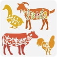 thumbnail image 1 of 1pc Moroccan Floral Pattern Wall Stencil Plastic PET Vine Floral Stencil Reusable Marrakech Plaid Craft Stencils DIY Home Decor, 1 of 9
