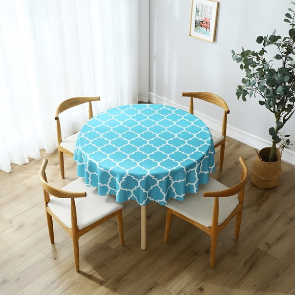 1pc Moroccan Pattern Table Cloth Polyester Table Mat Waterproof Wear-resistant Oil-proof Heat Insulation Dining Table Cover