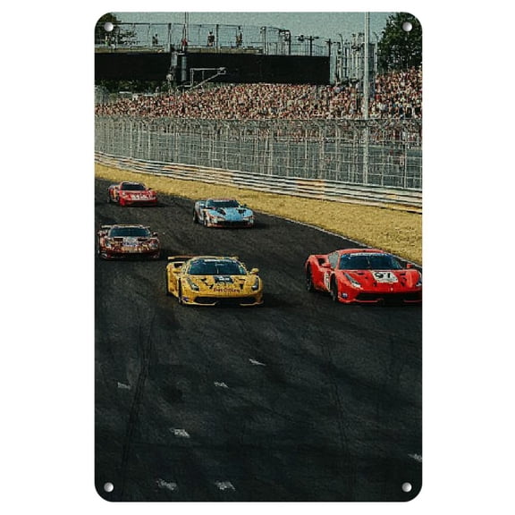 1pc Motorsport Racetrack Iron Sign, High-Speed Racing Wall Art, 8x12 Inch, for Room, Home, Restaurant, Bar, Cafe, Garage Decor