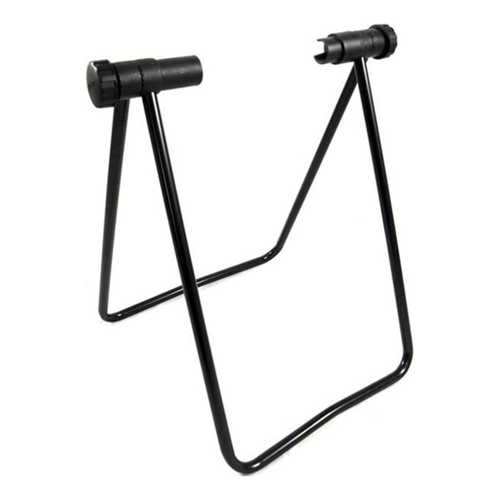 1pc Mountain Bike Road Bike Triangle Vertical Stand Display Wheel Hub Bike  Repair Stand Kick Stand for Repair Floor Stand (Black) 