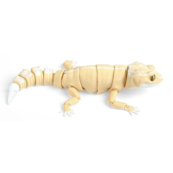 1pc Movable Joint Leopard Gecko 3D Printed Model Realistic Reptile Art Crafts Home Garden Office Desk Decoration Festival Cool Gift
