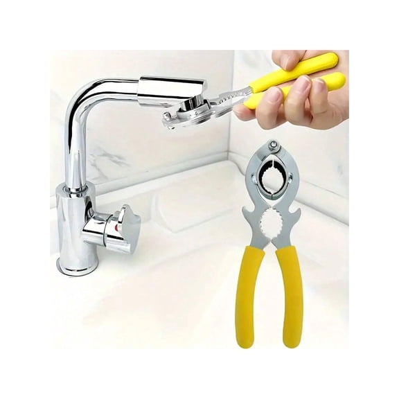 1pc Multi Function Faucet Sink Filter Wrench With Non Slip Handle Stainless Steel Kitchen Bathroom Plumbing Tool Easy To Disassemble And Repair Aerator Tools