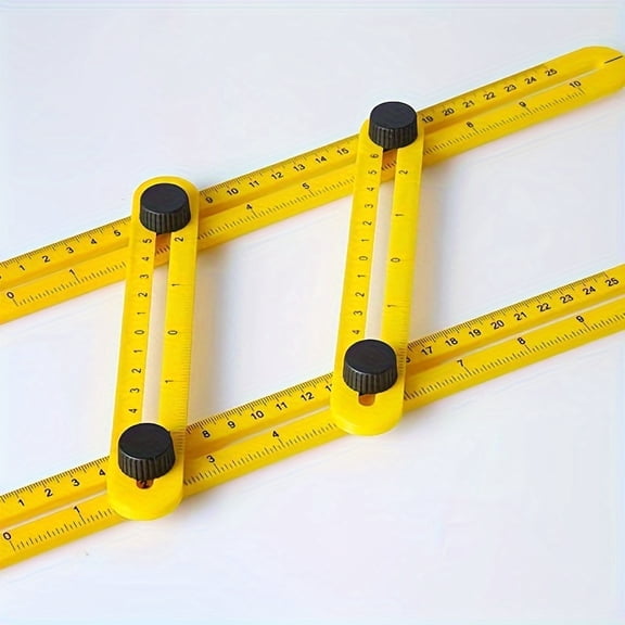1pc Multi Functional Measuring ABS Plastic Activity Four Fold Ruler, Multi Angle Ruler, Four Sided Ruler, Four Corner Ruler, Four Fold Folding Ruler