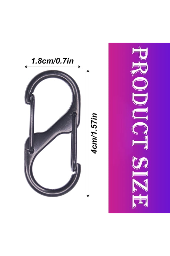 1pc Multi-Functional Snap Hook, Heavy Duty Metal Carabiner Clip, Portable Keychain Hanging Buckle for Outdoor Camping Backpack Bag Key Organizer