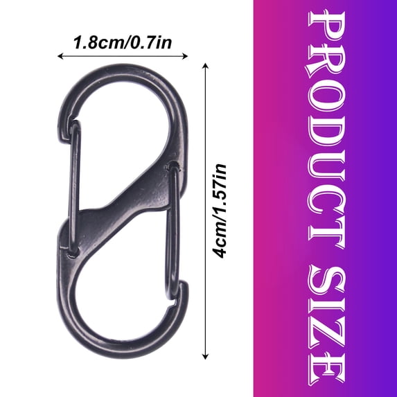 1pc Multi-Functional Snap Hook, Heavy Duty Metal Carabiner Clip, Portable Keychain Hanging Buckle for Outdoor Camping Backpack Bag Key Organizer