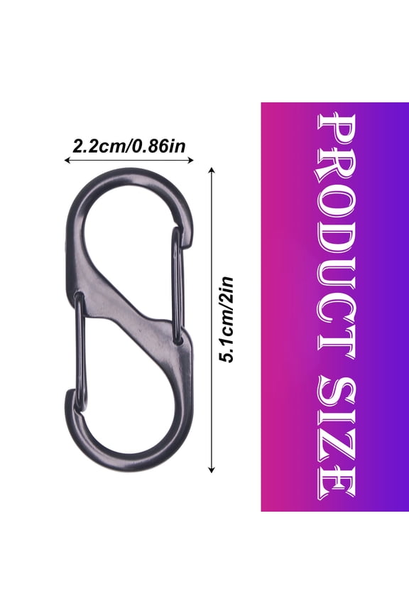1pc Multi-Functional Snap Hook, Heavy Duty Metal Carabiner Clip, Portable Keychain Hanging Buckle for Outdoor Camping Backpack Bag Key Organizer