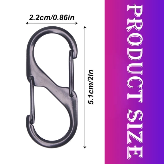 1pc Multi-Functional Snap Hook, Heavy Duty Metal Carabiner Clip, Portable Keychain Hanging Buckle for Outdoor Camping Backpack Bag Key Organizer