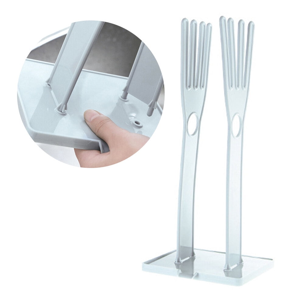 1pc Multifunctional Drain Rack Rubber Gloves Holder Dish Cloth Rack