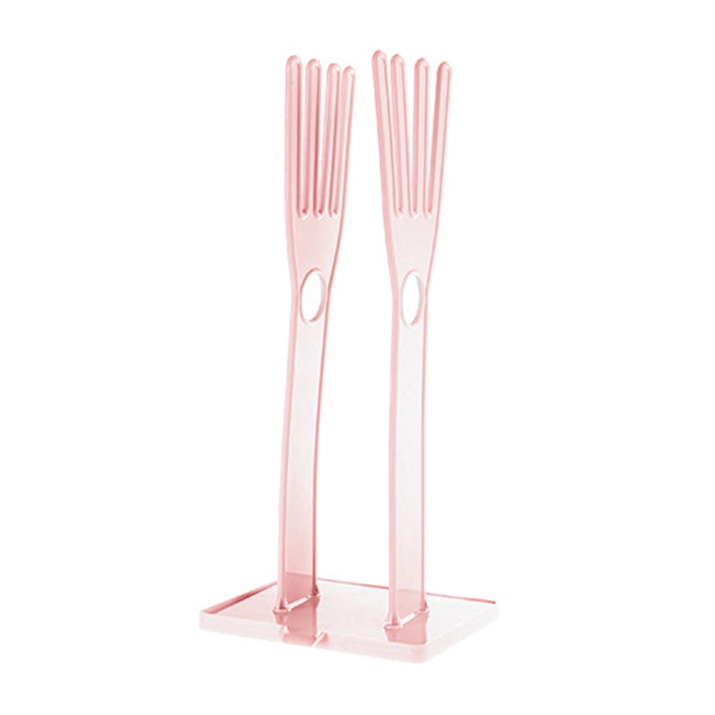 1pc Multifunctional Drain Rack Rubber Gloves Holder Dish Cloth Rack