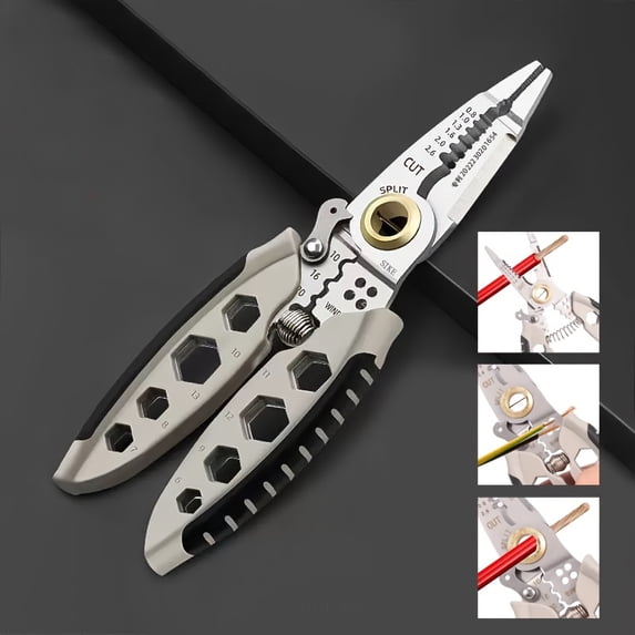 1pc Multi-functional Wire Stripping Pliers - Quick and Easy Wire Splitting, Crimping, and Cutting - Ideal for Mechanical and Appliance Maintenance