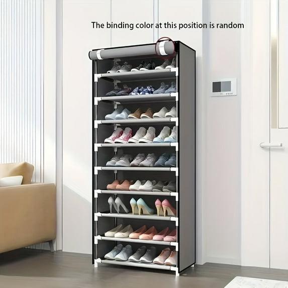 1pc Multi-layer Large Capacity Shoe Cabinet - Dustproof Shoe Organizer for Bedroom, Living Room, and Dorm Entrance - Simple Assembly and Floor Standing Shoe Storage Rack
