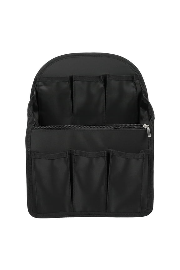 1pc Multi-slots Divided Backpack Interior Bag Backpack Organizer Insert (Black)