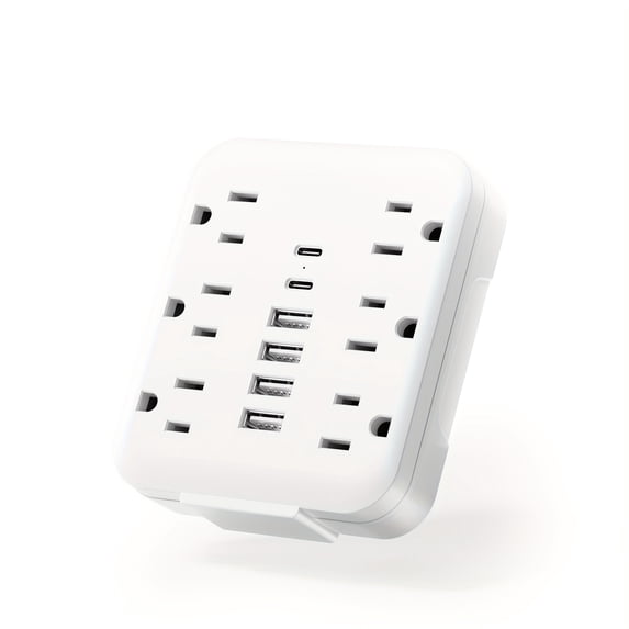 1pc Multi-socket Power Strip With USB Port, 6 AC Outlets, 4 USB-A And 2 ...